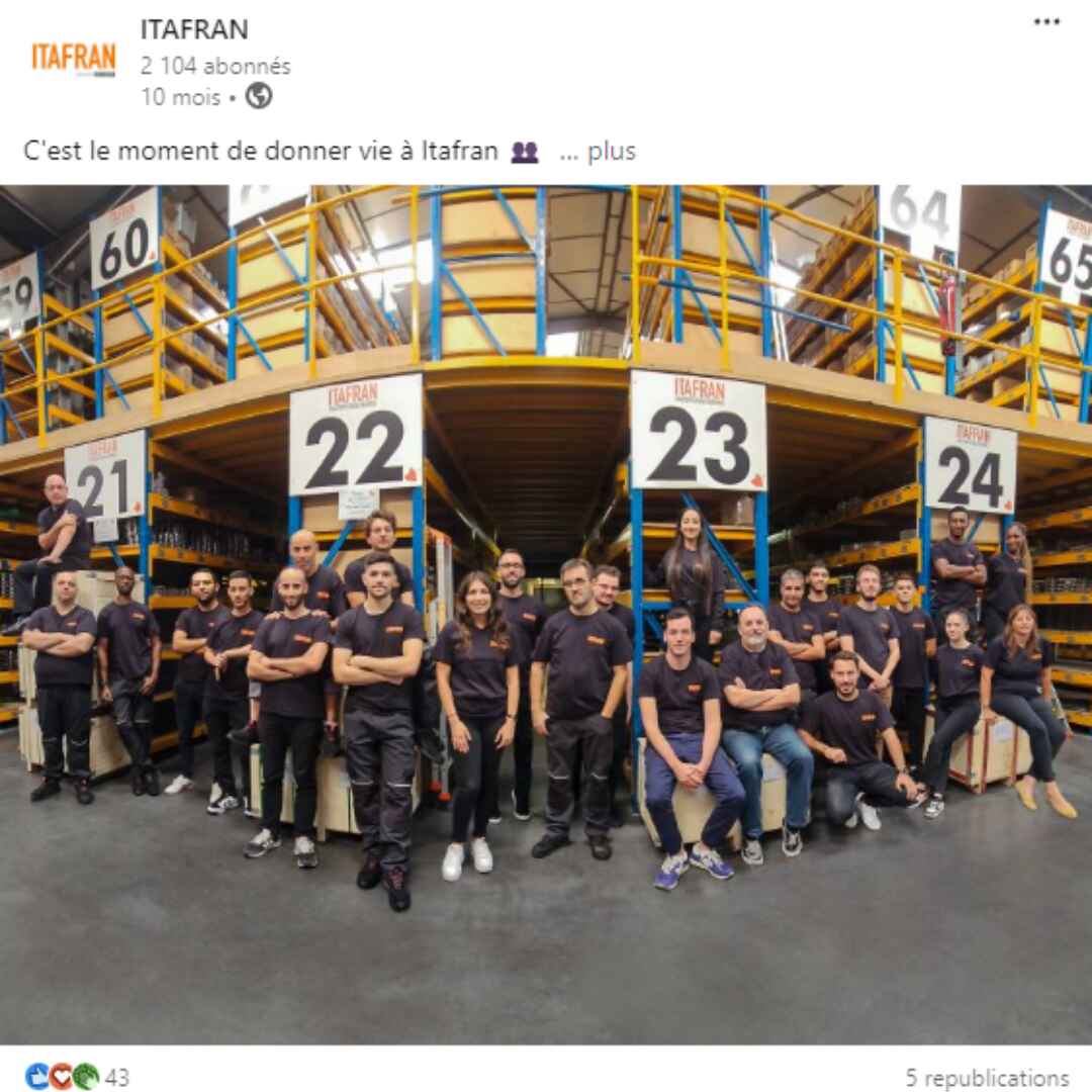 Linkedin post Itafran