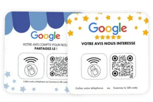 Plaque avis google NFC