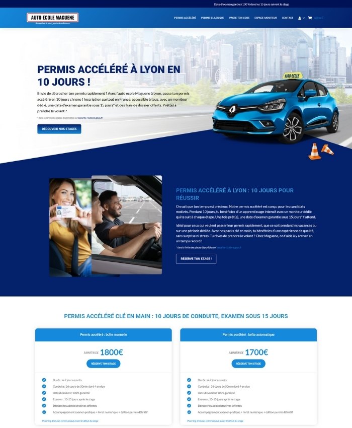 Auto ecole maguene acueil