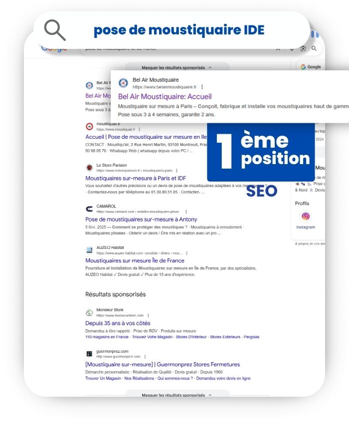 bel air moustiquaire SEO