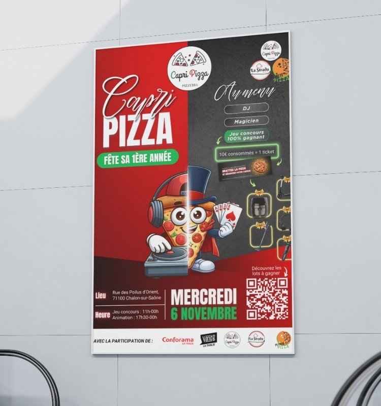 Affiche capri pizza
