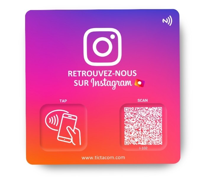 Carte NFC instagram