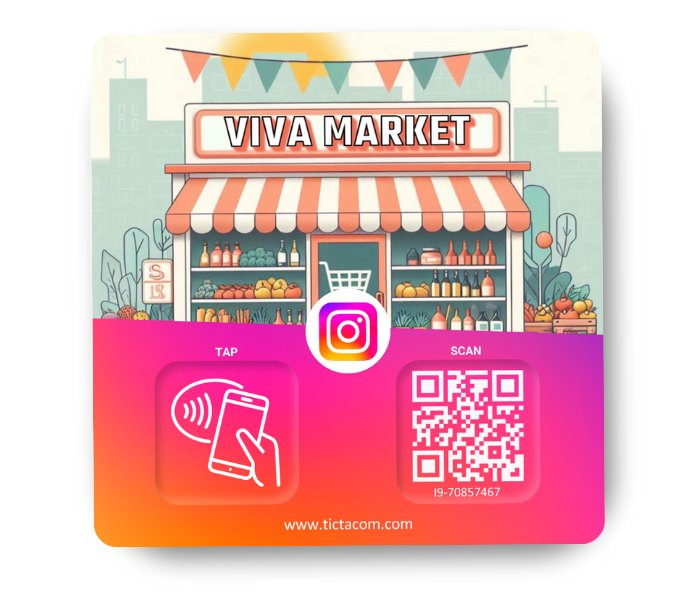 Carte NFC instagram